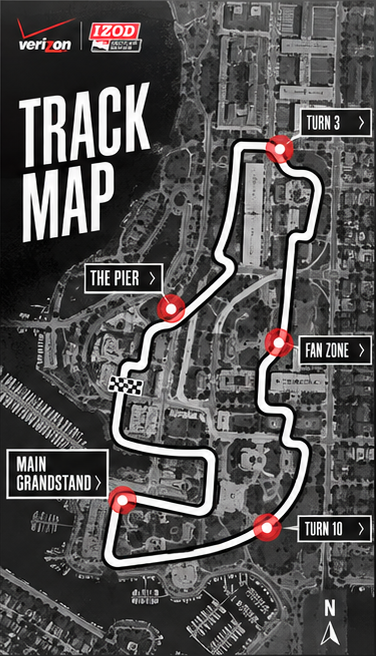 Finished track map screen